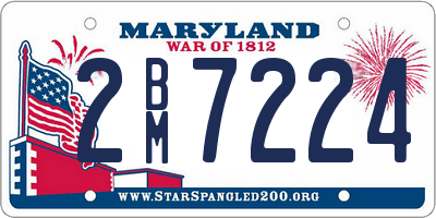 MD license plate 2BM7224