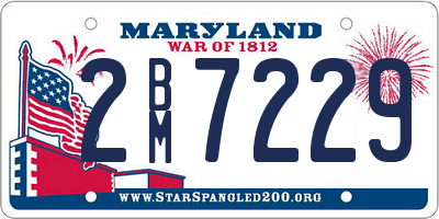 MD license plate 2BM7229