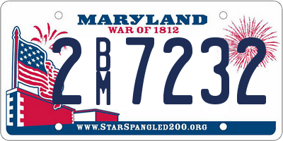 MD license plate 2BM7232