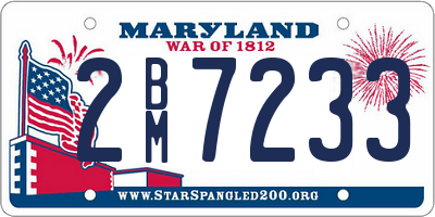MD license plate 2BM7233