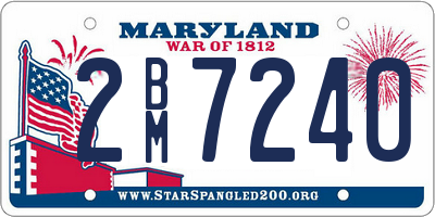MD license plate 2BM7240