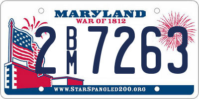 MD license plate 2BM7263