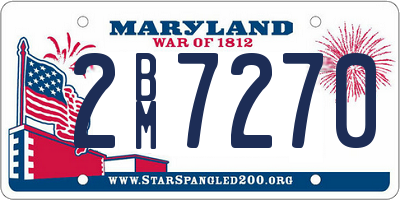 MD license plate 2BM7270