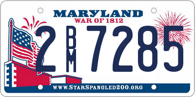 MD license plate 2BM7285