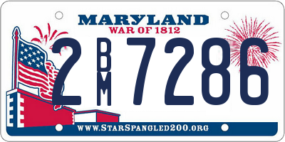 MD license plate 2BM7286
