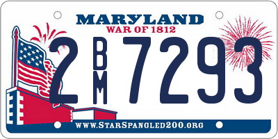MD license plate 2BM7293