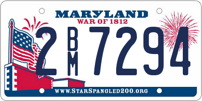 MD license plate 2BM7294