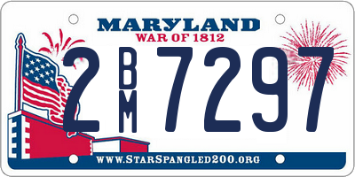 MD license plate 2BM7297
