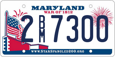 MD license plate 2BM7300