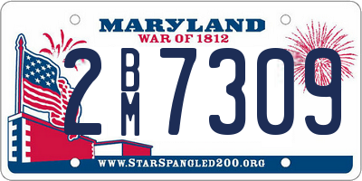 MD license plate 2BM7309