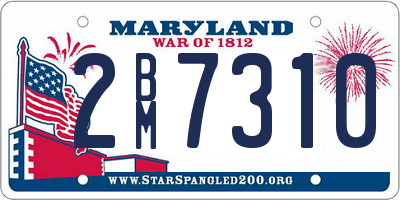 MD license plate 2BM7310