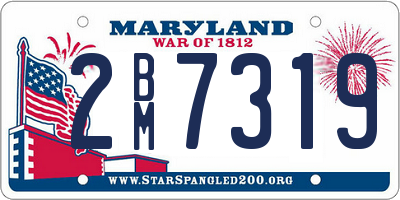 MD license plate 2BM7319