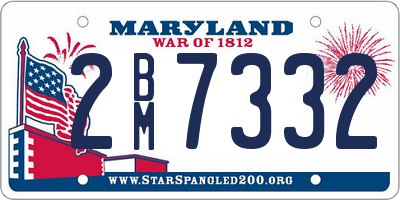 MD license plate 2BM7332