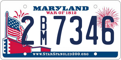 MD license plate 2BM7346