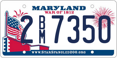 MD license plate 2BM7350