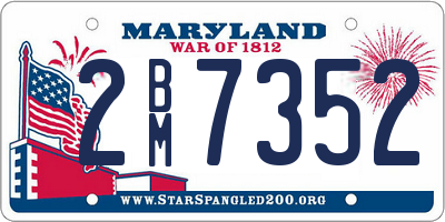 MD license plate 2BM7352
