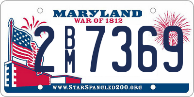 MD license plate 2BM7369