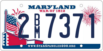 MD license plate 2BM7371