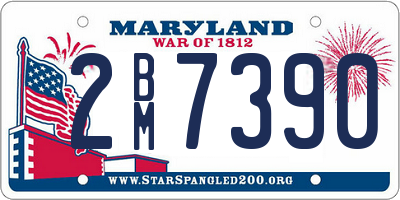 MD license plate 2BM7390