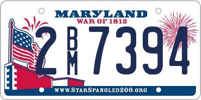 MD license plate 2BM7394