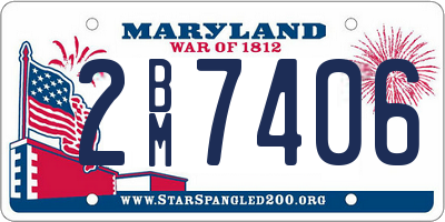 MD license plate 2BM7406