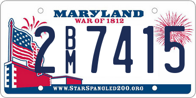 MD license plate 2BM7415