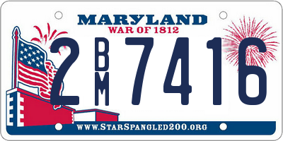MD license plate 2BM7416