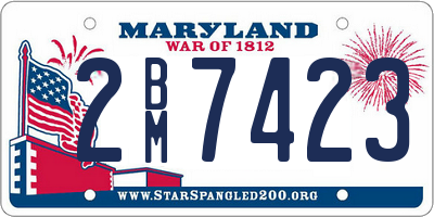 MD license plate 2BM7423