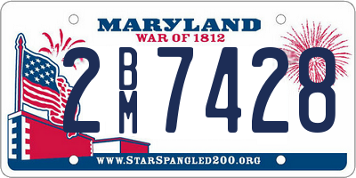 MD license plate 2BM7428