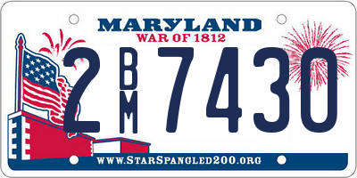 MD license plate 2BM7430