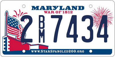 MD license plate 2BM7434