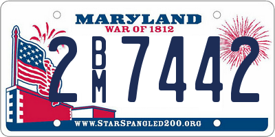 MD license plate 2BM7442