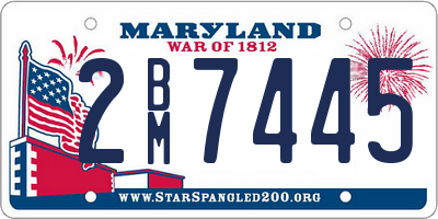 MD license plate 2BM7445