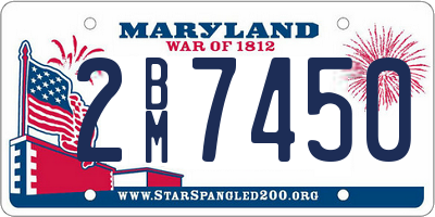 MD license plate 2BM7450