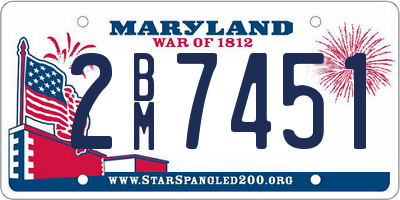 MD license plate 2BM7451