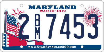MD license plate 2BM7453