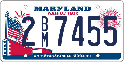 MD license plate 2BM7455