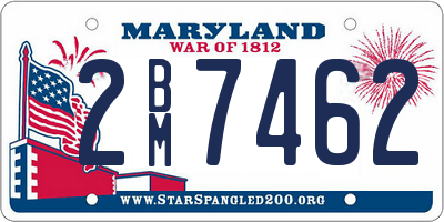 MD license plate 2BM7462