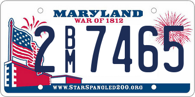 MD license plate 2BM7465