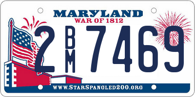 MD license plate 2BM7469