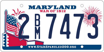 MD license plate 2BM7473