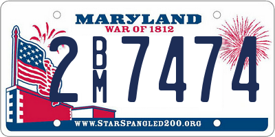 MD license plate 2BM7474