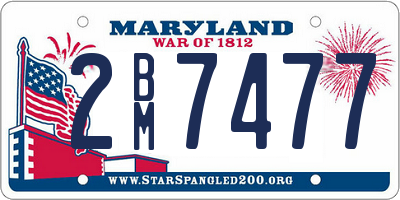MD license plate 2BM7477