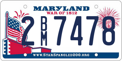 MD license plate 2BM7478