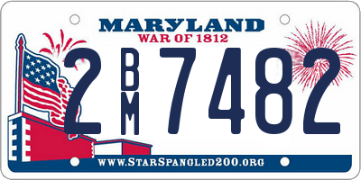 MD license plate 2BM7482