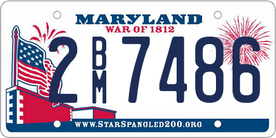 MD license plate 2BM7486