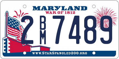 MD license plate 2BM7489