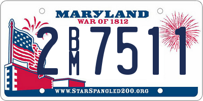 MD license plate 2BM7511