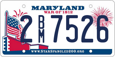 MD license plate 2BM7526