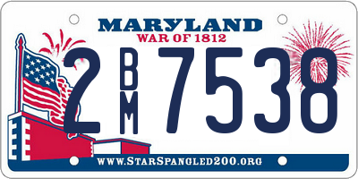 MD license plate 2BM7538